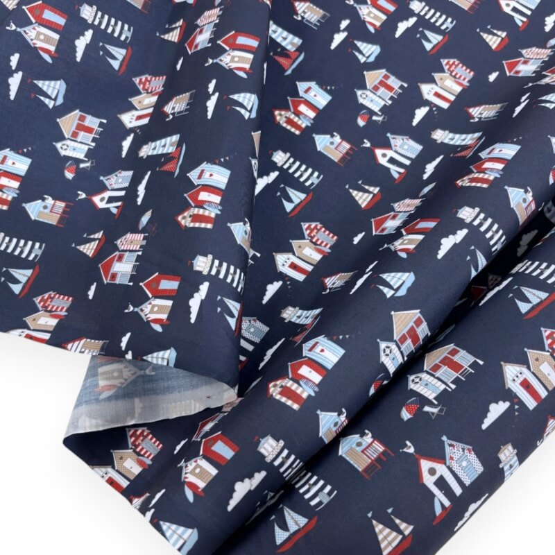 Image of Happy Holidays Beach Huts Polycotton