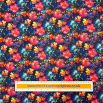 Flamboyant Marble Flowers Polycotton