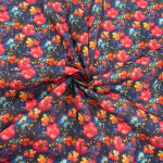 Flamboyant Marble Flowers Polycotton