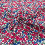Pink and Purple Poppy and Daisy Cotton Lawn