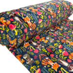 Woodland Fox and Racoon Cuddle Fleece
