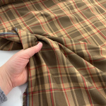 Brown Tartan Poly-Viscose