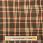 Brown Tartan Poly-Viscose