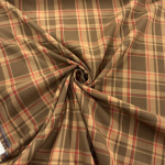 Brown Tartan Poly-Viscose