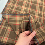 Brown Tartan Poly-Viscose