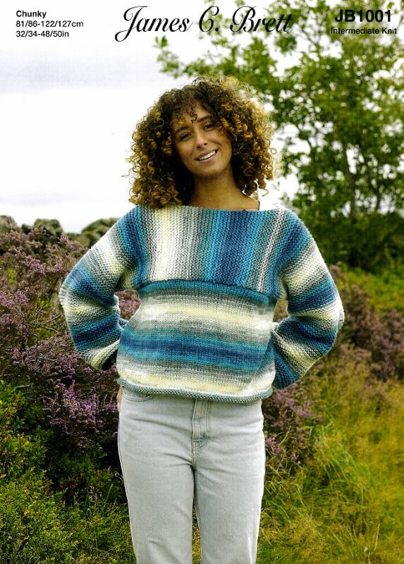 Image of James C Brett Sweater Pattern JB1001