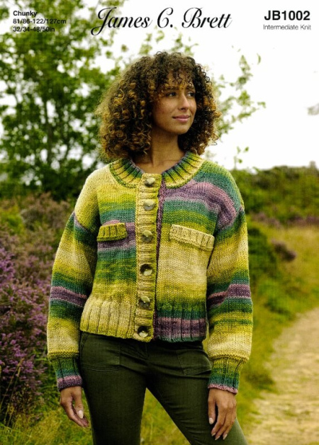 James C Brett Cardigan Pattern JB1002