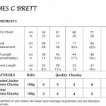 James C Brett Jackets Pattern JB1004