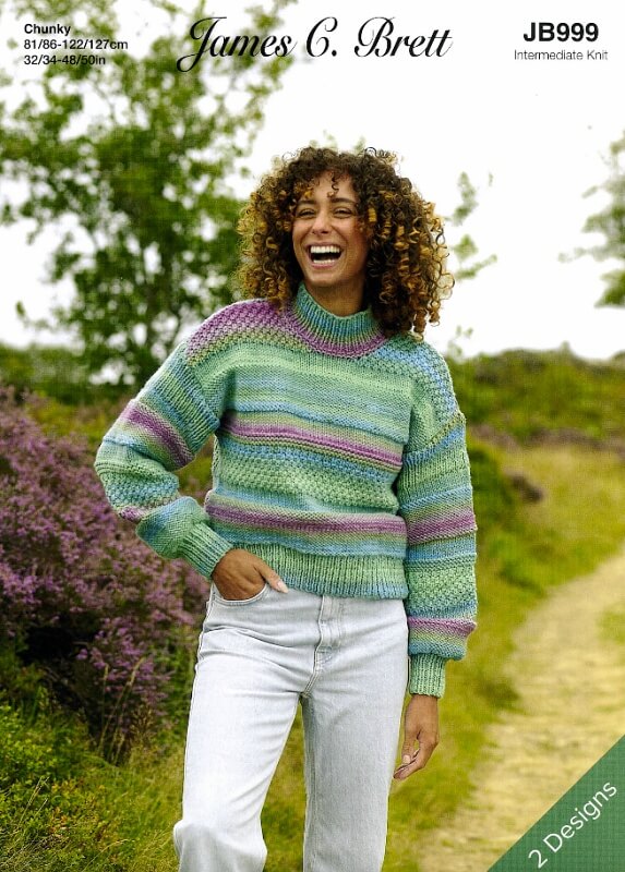 Image of James C Brett Sweater Pattern JB999