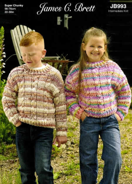 James C Brett Sweaters Pattern JB993