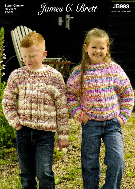 Image of James C Brett Sweaters Pattern JB993