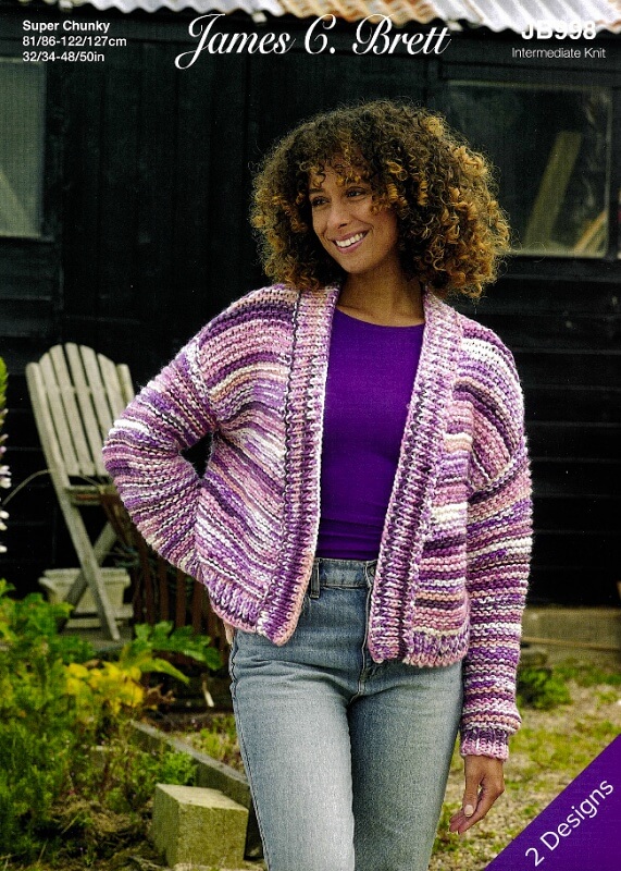 Image of James C Brett Cardigans Pattern JB998
