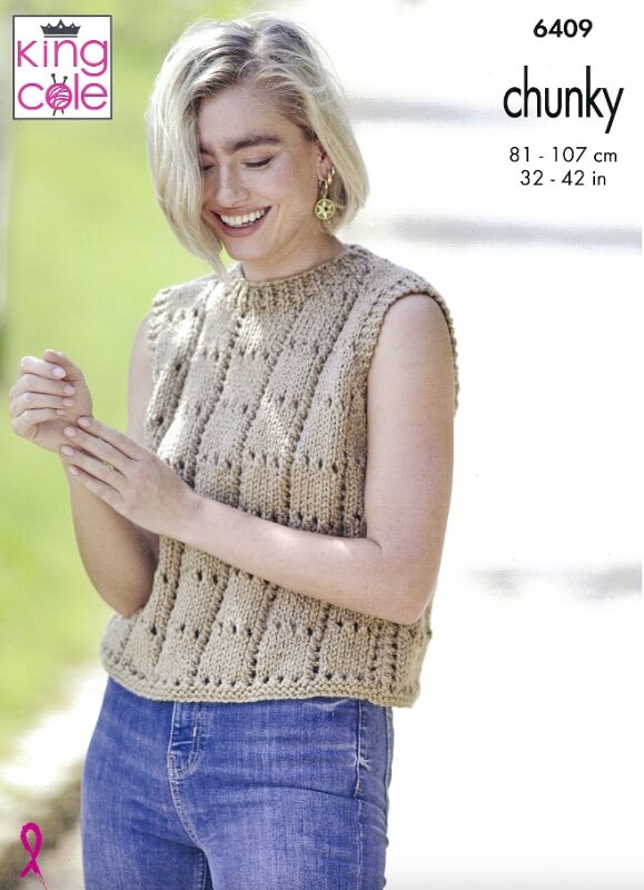 Image of King Cole Sweater and Tank Top Pattern 6409