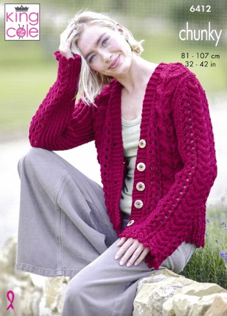 King Cole Cardigan, Waistcoat and Tank Top Pattern 6412