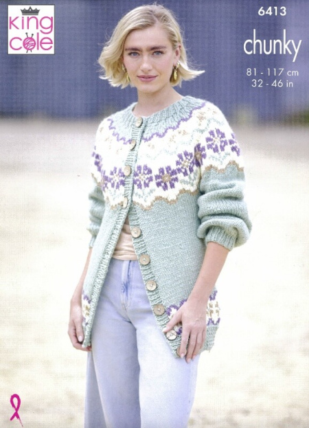 King Cole Sweater and Cardigan Pattern 6413
