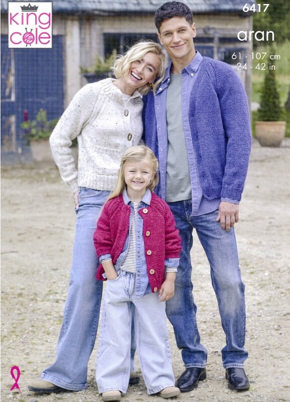 Image of King Cole Cardigans Pattern 6417
