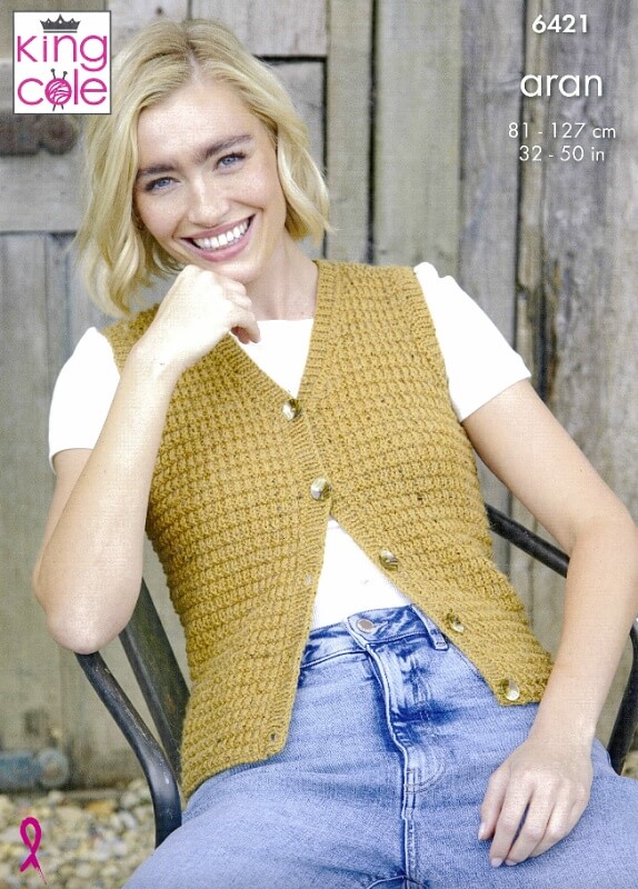 Image of King Cole Waistcoats Pattern 6421