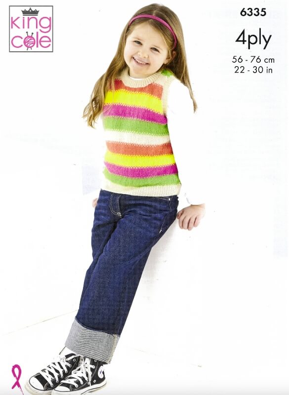 Image of King Cole Slipover and Waistcoat Pattern 6335