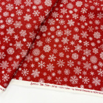 Santa's Tree Farm Snowflakes Quilting Cotton