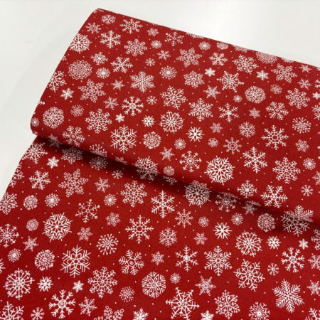 Santa's Tree Farm Snowflakes Quilting Cotton