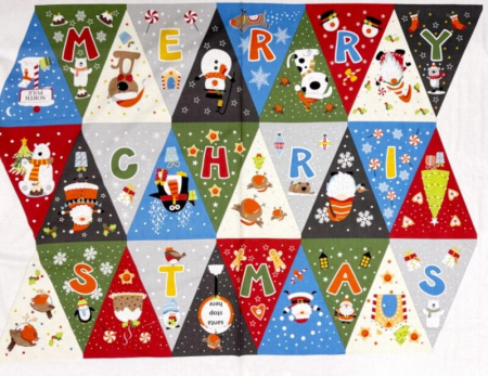 Christmas Bunting Panel