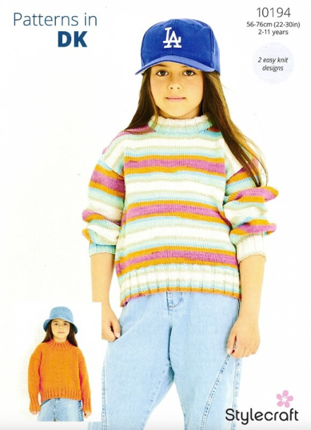 Stylecraft Sweaters Pattern 10194