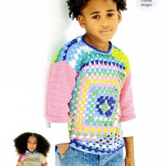Stylecraft Crochet Granny Square Sweaters Pattern 10196