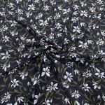 Blue Lilies Viscose Challis