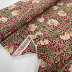 William Morris Pimpernel Red Viscose Challis