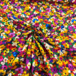 Bright Packed Flowers Viscose Twill
