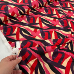 Abstract Ribbons Viscose Twill