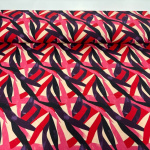 Abstract Ribbons Viscose Twill