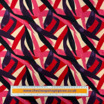 Abstract Ribbons Viscose Twill