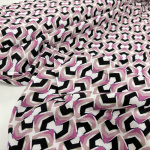 Mauve Geometric Viscose Challis