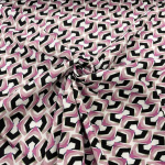 Mauve Geometric Viscose Challis