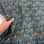 Navy Strawberry Thief Polycotton
