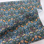 Navy Strawberry Thief Polycotton
