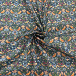 Navy Strawberry Thief Polycotton
