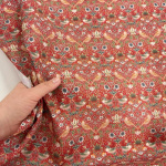 Strawberry Thief Red Polycotton