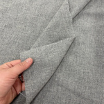 Grey Melange Poly Wool Suiting