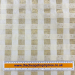 Christmas Gold Check Metallic Organza