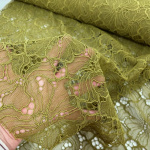 Olive Green Corded Lace