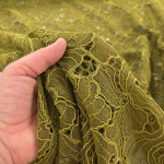 Olive Green Corded Lace
