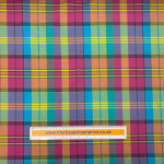 Cerise and Turquoise Madras Check Cotton