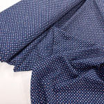 John Kaldor Navy Dot Polyester Peachskin