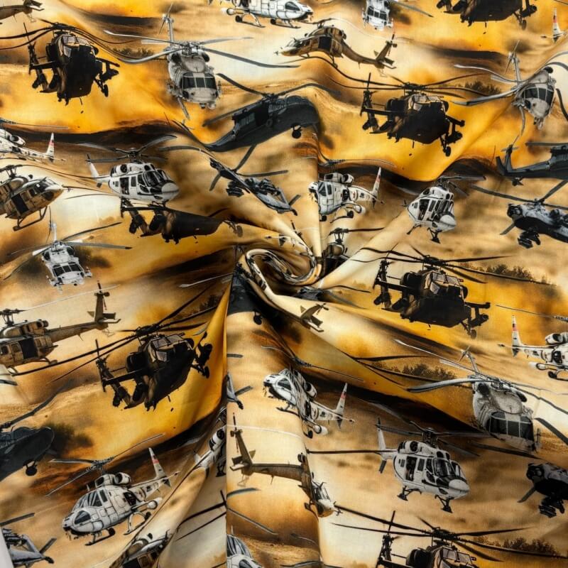 Image of Helicopters Quilting Cotton