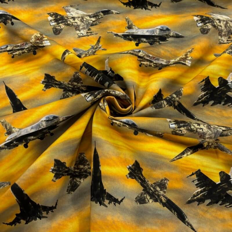 Image of Fighter Jets Quilting Cotton