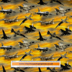 Fighter Jets Quilting Cotton