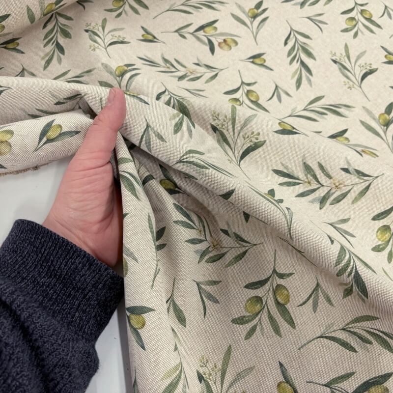 Image of Olive Branches Linen Look