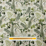 Botanical Leaves Linen Look